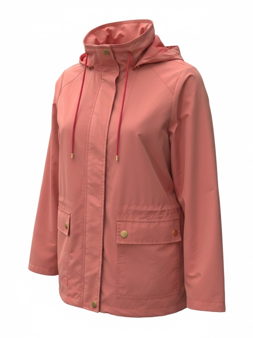JM Collection Coral Hooded Utility Jacket